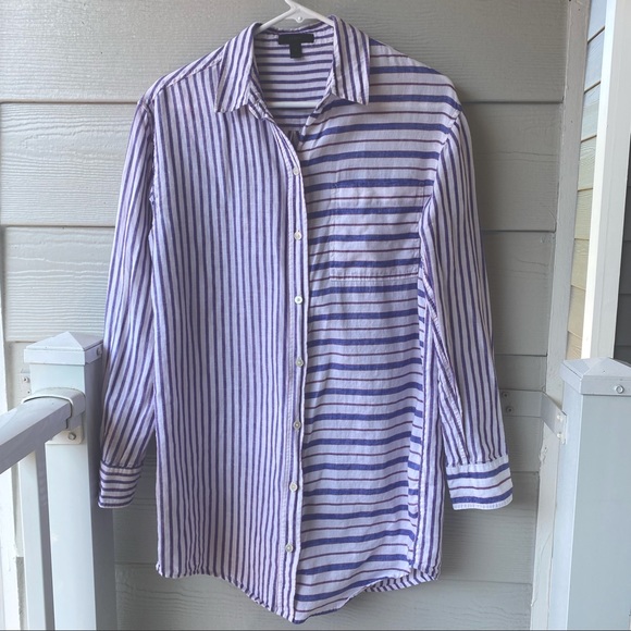 J. Crew Dresses & Skirts - J CREW Striped Button Down Shirt Dress